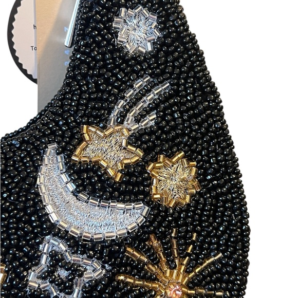 NWT VIRAL Moon & Stars Celestial Handcrafted Beaded Bag purse studio 12 - Picture 9 of 15